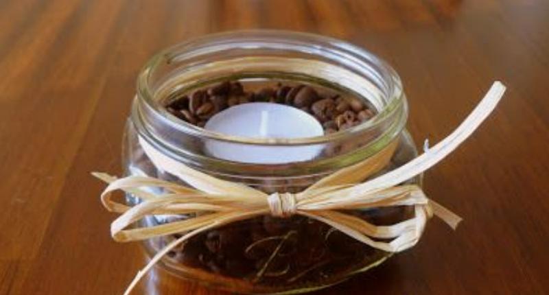 Windlicht aus Kaffee