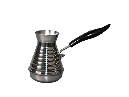 GMMH Türkische Kaffeekocher Mokkakanne Espressokocher Cezve Dzhesva aus Edelstahl 1 mm (500 ml) - 2