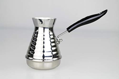GMMH Türkische Kaffeekocher Mokkakanne Espressokocher Cezve Dzhesva aus Edelstahl 1 mm (500 ml) - 3