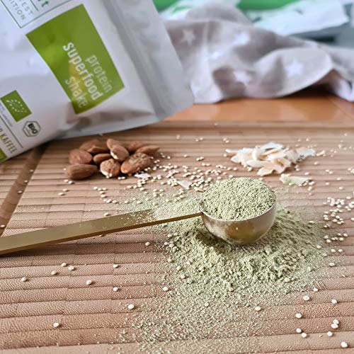 Bio Vegan Protein | smnut GRÜNER KAFFEE 500g | Hanfprotein Reisprotein Superfoods Gerstengras Quinoa Kaffeebohnen Arabica | ohne Aromen ohne Zusätze - 6
