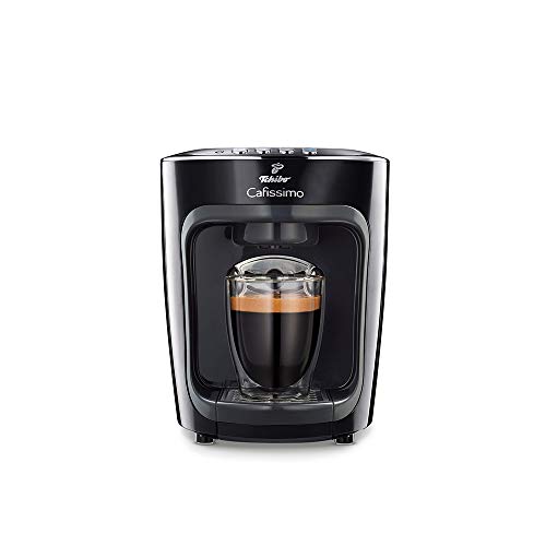Tchibo Cafissimo mini Kaffeemaschine Kapselmaschine inkl. elektrischer Milchaufschäumer und 30 Kapseln für Caffè Crema, Espresso, Kaffee und Milchspezialitäten, Schwarz - 2