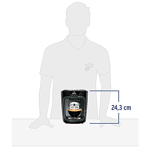 Tchibo Cafissimo mini Kaffeemaschine Kapselmaschine inkl. elektrischer Milchaufschäumer und 30 Kapseln für Caffè Crema, Espresso, Kaffee und Milchspezialitäten, Schwarz - 8