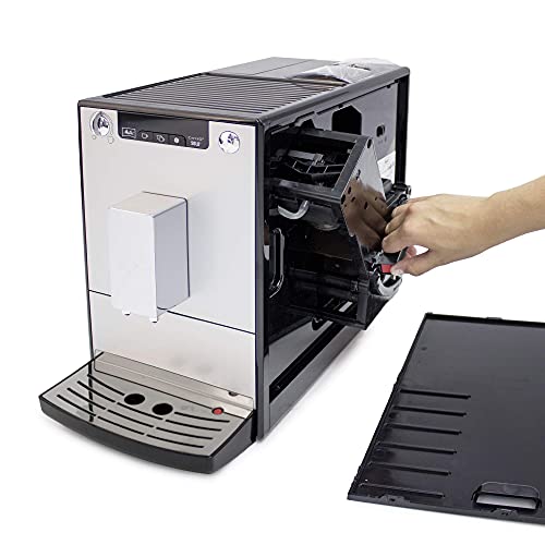 Melitta Caffeo Solo E950-103 Schlanker Kaffeevollautomat mit Vorbrühfunktion | 15 Bar | LED-Display | höhenverstellbarer Kaffeeauslauf | Herausnehmbare Brühgruppe |Silber - 2