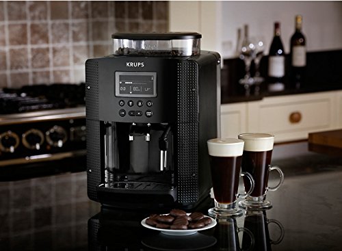 Krups EA8150 Kaffeevollautomat Essential Espresso | 1450 Watt | 1,7 Liter Wassertank | 15 bar | LCD-Display | 3 Temperaturstufen + 3 Mahlgrade | Schwarz - 2