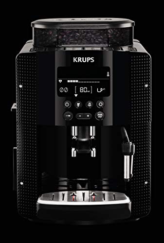 Krups EA8150 Kaffeevollautomat Essential Espresso | 1450 Watt | 1,7 Liter Wassertank | 15 bar | LCD-Display | 3 Temperaturstufen + 3 Mahlgrade | Schwarz - 12