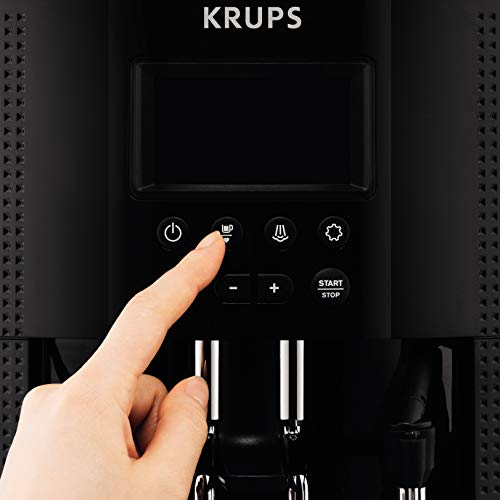 Krups EA8150 Kaffeevollautomat Essential Espresso | 1450 Watt | 1,7 Liter Wassertank | 15 bar | LCD-Display | 3 Temperaturstufen + 3 Mahlgrade | Schwarz - 6