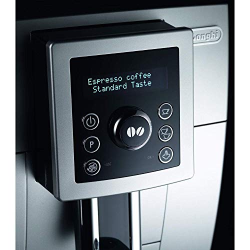 De'Longhi ECAM 23.420.SB – Kaffeevollautomat mit Milchaufschäumdüse, Digitaldisplay mit Klartext, 2-Tassen-Funktion, großer 1,8 l Wassertank, 35,4 x 23,8 x 43 cm, silber/schwarz - 4