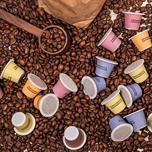 CUP VERDE – 100 nachhaltige Kaffeekapseln Nespresso* kompatibel. Kompostierbar– fair gehandelt - schonend geröstet, Mixpaket Kapseln Lungo, Crema Grande, Espresso Forte - 3