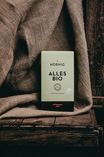 J. Hornig Kaffee gemahlen Bio & Fair Trade, Alles Bio, 500g, langsam und schonend geröstet, perfekt für Filterkaffee, Frenchpress und Mokkakanne - 2