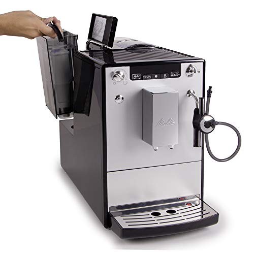 Melitta Caffeo Solo & Perfect Milk E957-103 Schlanker Kaffeevollautomat mit Auto-Cappuccinatore | Automatische Reinigungsprogramme | Automatische Mahlmengenregulierung | Silber - 2