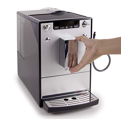 Melitta Caffeo Solo & Perfect Milk E957-103 Schlanker Kaffeevollautomat mit Auto-Cappuccinatore | Automatische Reinigungsprogramme | Automatische Mahlmengenregulierung | Silber - 7
