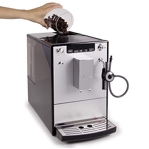 Melitta Caffeo Solo & Perfect Milk E957-103 Schlanker Kaffeevollautomat mit Auto-Cappuccinatore | Automatische Reinigungsprogramme | Automatische Mahlmengenregulierung | Silber - 9