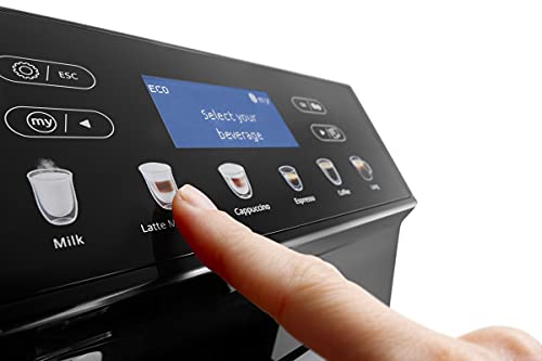 De'Longhi Eletta Evo ECAM 46.860.B Kaffeevollautomat mit LatteCrema Milchsystem, Cappuccino und Espresso auf Knopfdruck, LCD Display und Sensor-Touch-Tasten, schwarz - 3