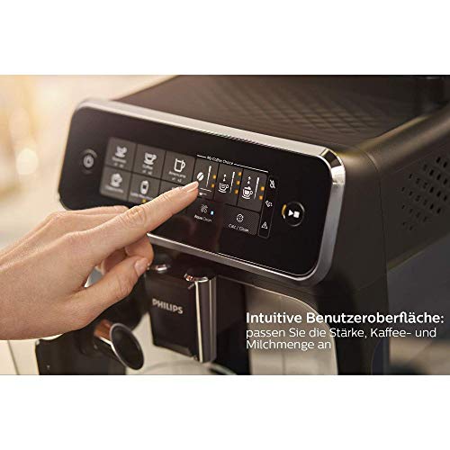 Philips Domestic Appliances 3200 Serie EP3246/70 Kaffeevollautomat, 5 Kaffeespezialitäten (LatteGo Milchsystem) Schwarz/Silber-lackiert - 5