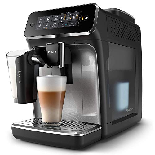 Philips Domestic Appliances 3200 Serie EP3246/70 Kaffeevollautomat, 5 Kaffeespezialitäten (LatteGo Milchsystem) Schwarz/Silber-lackiert - 10