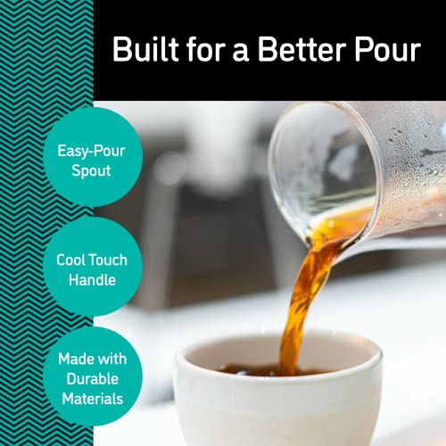 Coffee Gator Pour Over Kaffeebrüher – Mehr Geschmack mit einem papierlosen Edelstahlfilter und einer Glaskaraffe – Manueller Drip Kaffeebereiter – 400 ml - 5