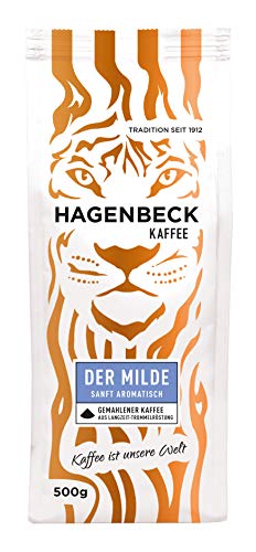 Hagenbeck - Kaffee - Der Milde - Röstkaffee - Kaffeebohnen gemahlen - 500g - 100% Arabica - Mild - Säurearm - Ausgewogenes Aroma