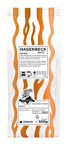Hagenbeck - Kaffee - Der Milde - Röstkaffee - Kaffeebohnen gemahlen - 500g - 100% Arabica - Mild - Säurearm - Ausgewogenes Aroma - 2