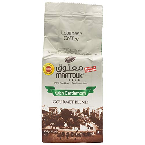 Maatouk - Arabischer Mokka Kaffee gemahlen mit Kardamom verfeinert in 450 g Packung