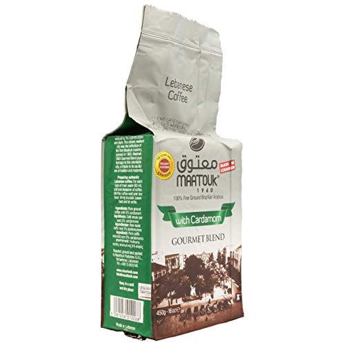 Maatouk - Arabischer Mokka Kaffee gemahlen mit Kardamom verfeinert in 450 g Packung - 2