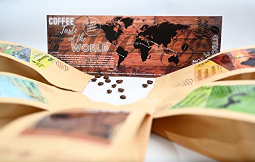 Classic Caffee - Premium Kaffee Weltreise Probierset 5x200g Kaffee - Geschenkset aus aller Welt - 100% Arabica (Ganze Bohne) - 5