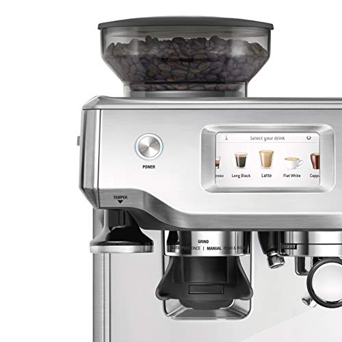 Sage Appliances Barista Touch Espressomaschine und Kaffeemaschine mit Milchaufschäumer, Siebträgermaschine, SES880, Gebürstetes Edelstahlgrau - 4