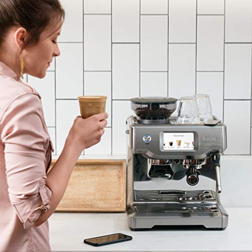 Sage Appliances Barista Touch Espressomaschine und Kaffeemaschine mit Milchaufschäumer, Siebträgermaschine, SES880, Gebürstetes Edelstahlgrau - 6