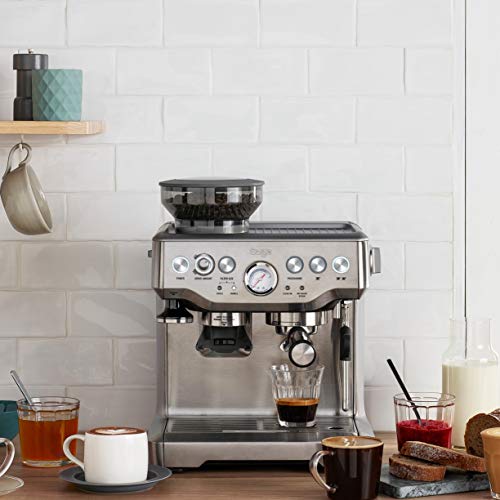 Sage Appliances Barista Express Espressomaschine und Kaffeemaschine mit Milchaufschäumer, Siebträgermaschine, SES875, Gebürsteter Edelstahl - 5