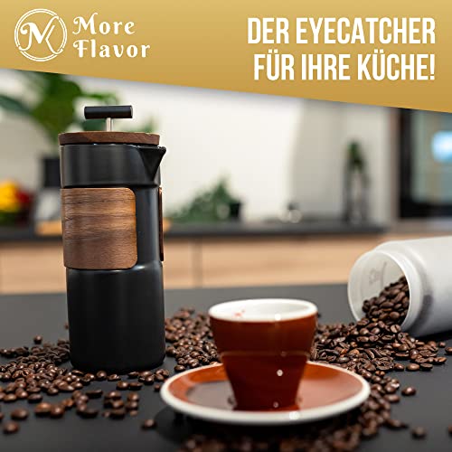 MoreFlavor® French Press 450 ml | Kaffeebereiter aus Keramik mit Edelstahl Filtersieb | Ideale Kaffee Presse für Zuhause, Camping & Outdoor Kaffee | French Press Kaffee - 7