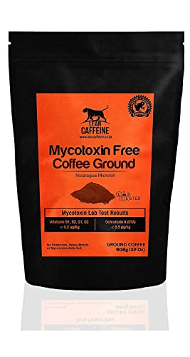 Lean Caffeine Nicaragua Kaffee gemahlen | Super Clean Mykotoxin freier Bulletproof Coffee | dunkel geröstet, säurearmer Keto-Kaffee - 908g