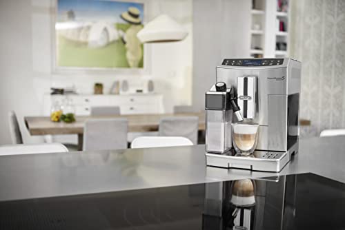 De'Longhi Primadonna S Evo ECAM 510.55.M Kaffeevollautomat mit LatteCrema Milchsystem, Cappuccino und Espresso auf Knopfdruck, 2,8 Zoll Touchscreen Display und App-Steuerung, Edelstahlgehäuse, silber - 3