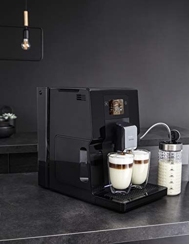 Krups EA8738 Intuition Preference Kaffeevollautomat inkl. Milchbehälter | Smartphoneähnlicher Farb-Touchscreen | Smart Slide Technology | intuitives Lichtsystem | 11 Getränke | OTC-System, Schwarz - 11