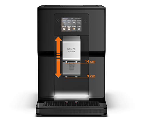 Krups EA8738 Intuition Preference Kaffeevollautomat inkl. Milchbehälter | Smartphoneähnlicher Farb-Touchscreen | Smart Slide Technology | intuitives Lichtsystem | 11 Getränke | OTC-System, Schwarz - 4