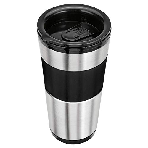 Clatronic KA 3733 Kaffeemaschine für Coffee To Go, inkl. 0,4 Liter Kaffeebecher aus Edelstahl, 2 GO - ideal für Auto, Büro und unterwegs, Single Filterkaffeemaschine, mit Filter, schwarz - 3