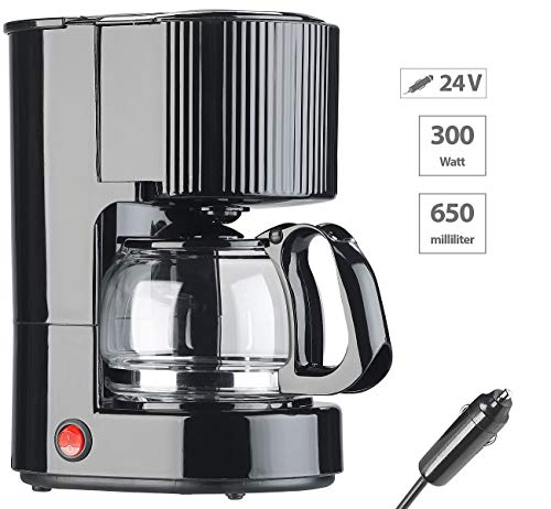 Rosenstein & Söhne 24V Kaffeemaschine: Lkw-Filterkaffee-Maschine, bis zu 3 Tassen, 650 ml, 24 Volt, 300 Watt (Lkw Kaffeemaschine) - 2