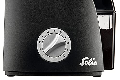 Solis Scala Zero Static 1662 Elektrische Kaffeemühle - Coffee Grinder - Espressomühle mit 24 Mahlgradeinstellungen - Schutz Gegen Statischen Kaffee - Kaffeebohnenbehälter 300 Gramm - Schwarz - 5
