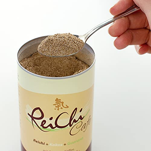 ReiChi Cafe I 180 g, 36 Tassen I exotischer Kaffee-Genuss I Reishi-Pilz, Ginseng & Kokos I Koffein aus Guarana und Kaffee I Magnesium + B12 I Nerven, weniger Müdigkeit¹ I vegan, ohne Zusatzstoffe - 4