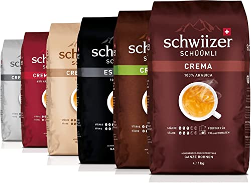 Schwiizer Schüümli Crema Ganze Kaffeebohnen 1kg - Intensität 3/5 - UTZ-zertifiziert - 4