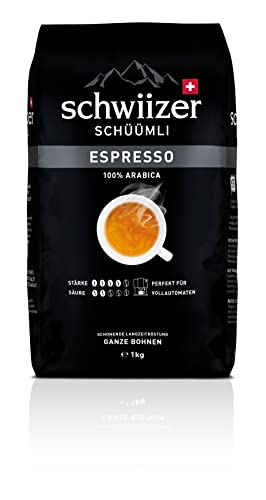 Schwiizer Schüümli Espresso Ganze Kaffeebohnen 1kg - Intensität 4/5 - UTZ-zertifiziert