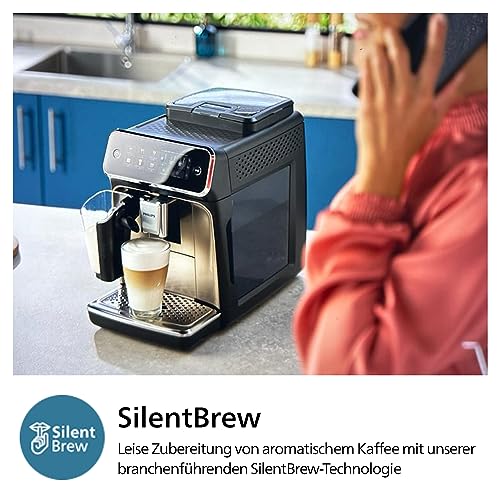 Philips 3300 Series Kaffeevollautomat - 6 Getränke, Modernes Farb-Touchscreen-Display, LatteGo-Milchsystem, SilentBrew, 100% Keramikmahlwerk, AquaClean Filter. Schwarzchrom (EP3347/90) - 5